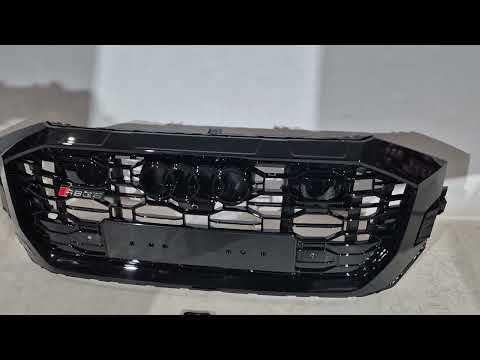 Front Grille RSQ-Style with ACC (2018-2023, black) for Audi Q8 2018- - video 1