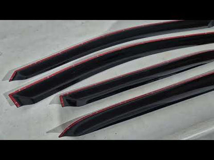 Window Deflectors SD (4 pcs, HIC) for Nissan Tiida 2004-2011 - video 1