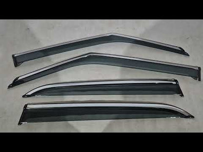 Window Deflectors with Chrome Trim Niken Luxury (4 pcs) for Chevrolet Trailblazer 2020- - video 2