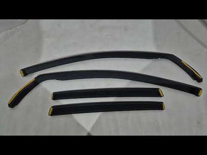In-Channel Wind Deflectors Niken Luxury (HB, 4 pcs) for Volkswagen Golf 6 2008-2014 - video 1