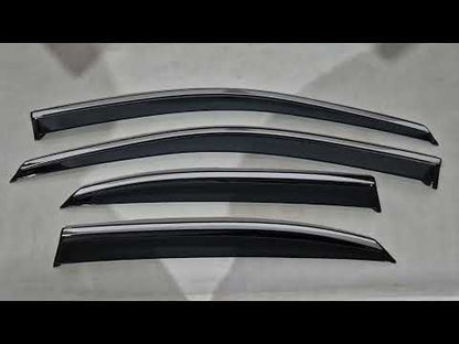 Window Deflectors with Chrome Trim Niken Luxury (4 pcs) for Lexus RX 2009-2015 - video 1