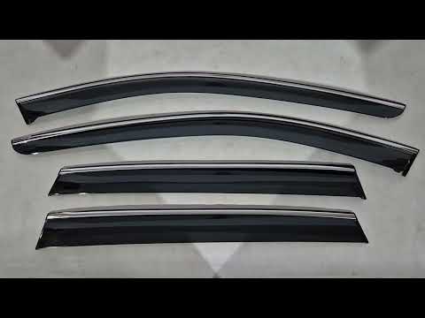 Window Deflectors with Chrome Trim Niken Luxury (4 pcs) for Mazda CX-50 2022- - video 1