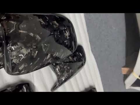 Mirror Covers M V2 (2 pcs, Forged Carbon) for BMW X5 G05 2019- - video 1