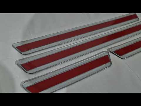Universal Door Sill Protectors Audi V-3 (4 pcs, Stainless Steel) for Audi - video 1