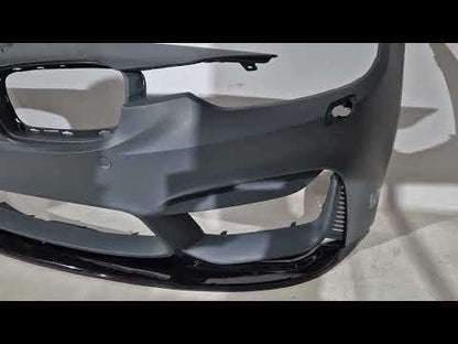 Front Bumper Lip DPT V-1 (For M4, Gloss Black) for BMW 4 Series F-32 2012-2020 - video 3