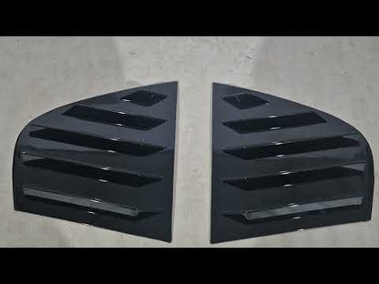 Rear Window Covers DPT (Gloss Black, 2pcs) for BMW 3 Series E90/E91 2005-2011 - video 1