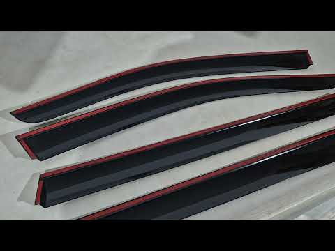 Window Deflectors with Chrome Trim Niken Luxury (4 pcs) for Mercedes GLS X167 2019- - video 1