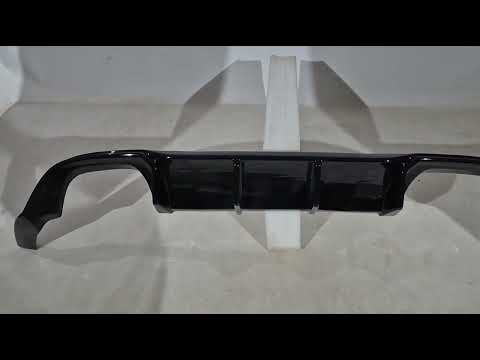 Rear Diffuser DPT V-3 (for R / R-Line, 2017-2020, Gloss Black) for Volkswagen Golf 7/E-Golf 2012-2020 - video 1