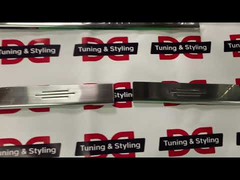 Door Sill Protectors Carmos V1 (4 pcs, Stainless Steel) for Renault Logan I 2005-2008 - video 1