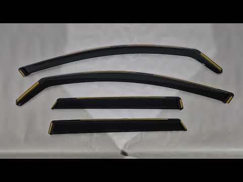 In-Channel Wind Deflectors Niken Luxury (SW, 4 pcs) for Audi A6 C7 2011-2017 - video 1
