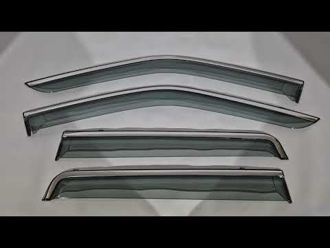 Window Deflectors with Chrome Trim Niken Luxury (4 pcs) for Land Rover Freelander II 2006-2014 - video 1