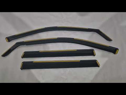 In-Channel Wind Deflectors Niken Luxury (4 pcs) for Jeep Grand Cherokee WK2 2010-2021 - video 1