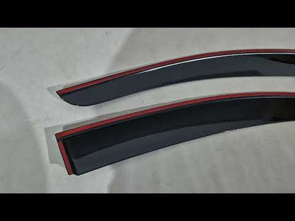 Window Deflectors with Chrome Trim Niken Luxury (2021+, 2 pcs) for Fiat Fiorino/Qubo 2008-2024 - video 1