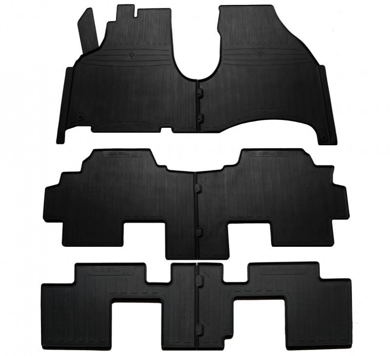 Rubber Floor Mats Stingray (3 Rows, 6 pcs) for Peugeot 807 2002-2014 - image 1