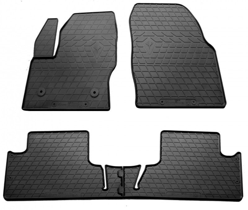 Rubber Floor Mats Stingray (Hybrid, Clip FC2, 4 pcs) for Ford C-Max/Grand C-Max 2010-2019 - image 1
