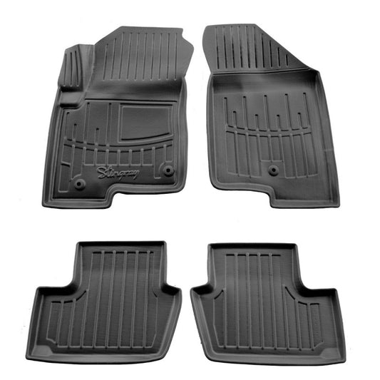 Stingray 3D Rubber Floor Mats (4 pcs, two clips on driver side) for Jeep Compass 2006-2016 - image 1