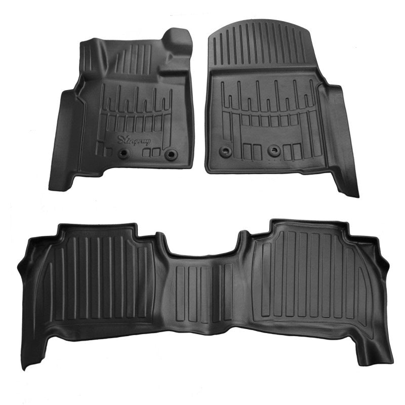 Rubber Floor Mats Stingray 3D 2011+ (4 pcs, Polyurethane) for Toyota Land Cruiser 200 2007-2021 - image 1