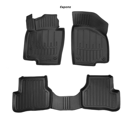 Stingray 3D Rubber Floor Mats (5 pcs, Polyurethane) for Volkswagen Passat B7 2012-2015 - image 1