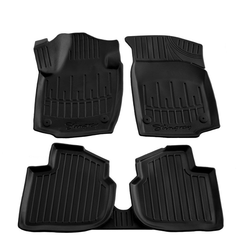 Stingray 3D Rubber Floor Mats (5 pcs, Polyurethane) for Skoda Rapid 2012-2019 - image 1