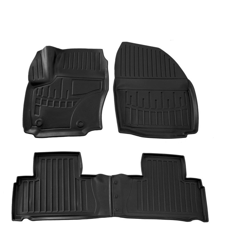 Floor Mats Stingray 3D (OWAL Clips) (4 pcs, Polyurethane) for Ford S-Max 2007-2014 - image 1