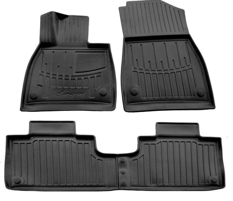 Stingray 3D Rubber Floor Mats (4 pcs, Polyurethane) for Mercedes EQS 2021- - image 1