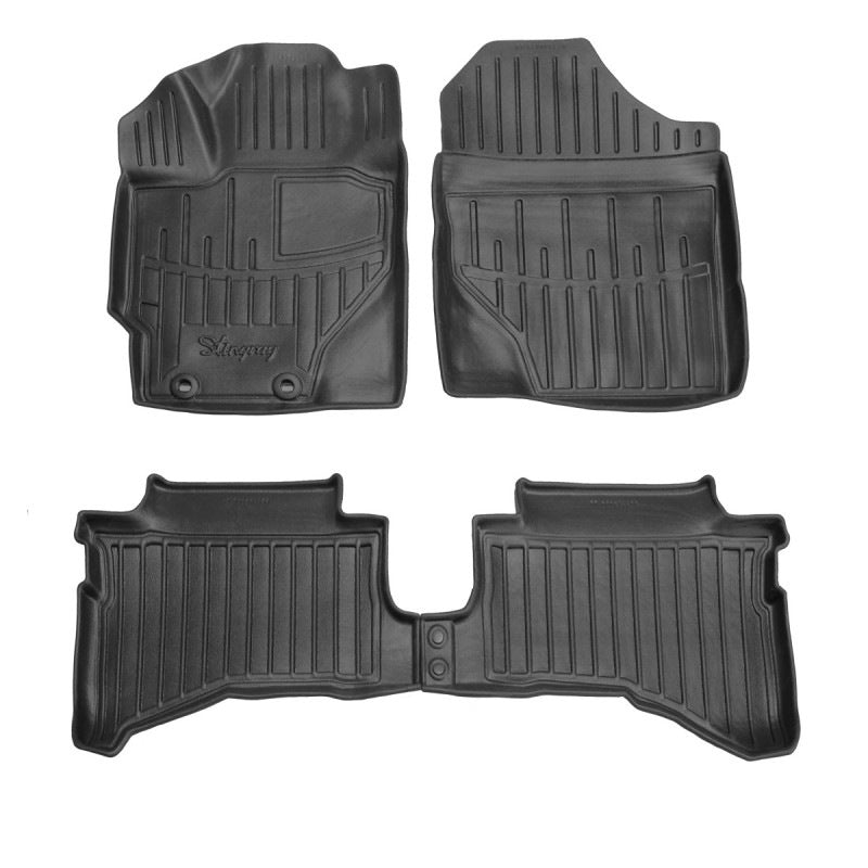 Rubber Floor Mats Stingray 3D (Hybrid, 4 pcs) for Toyota Yaris 2010-2020 - image 1
