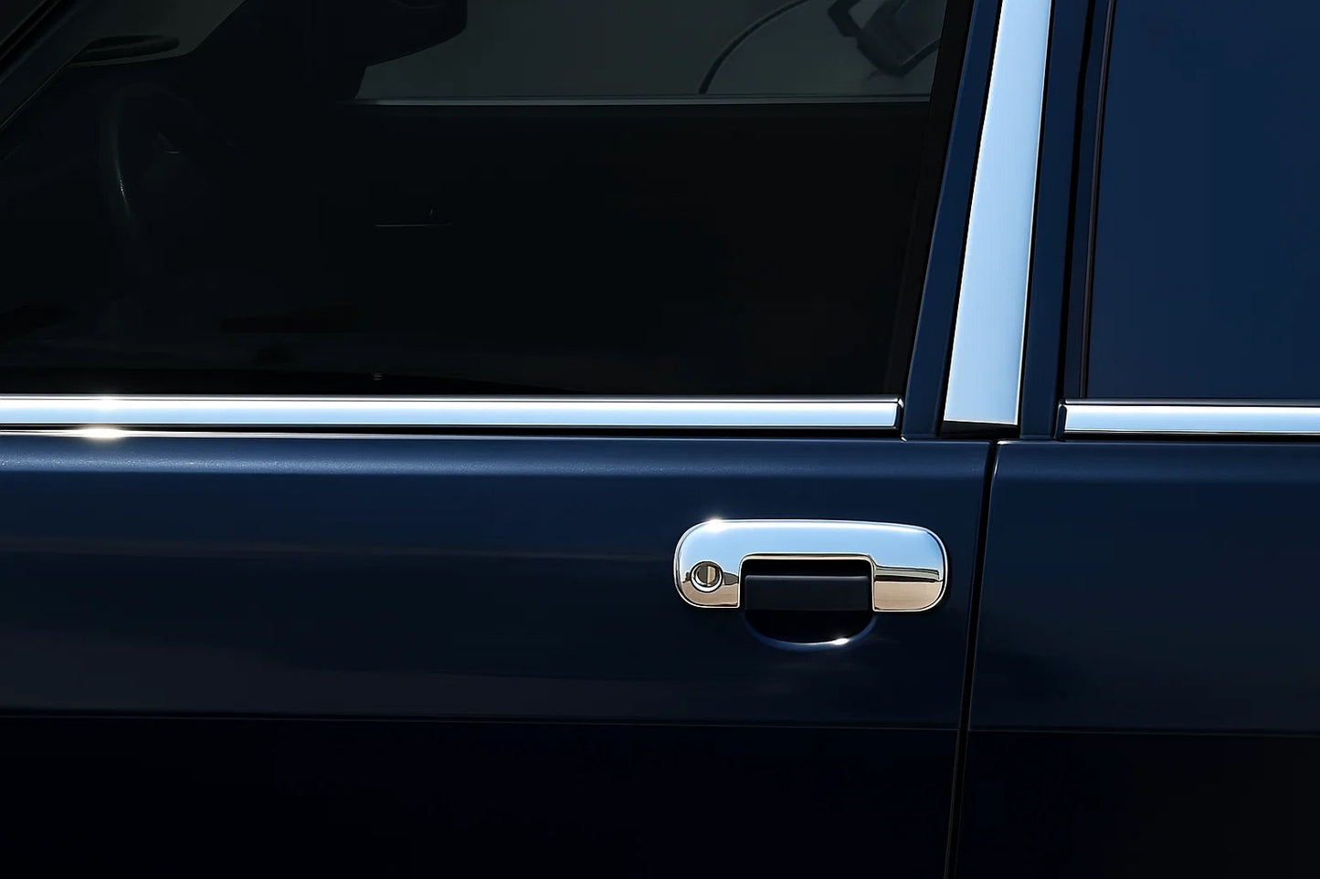 Chrome Door Handle Covers (4 pcs, Stainless Steel) for Fiat Sahin 1987-2002 - image 1