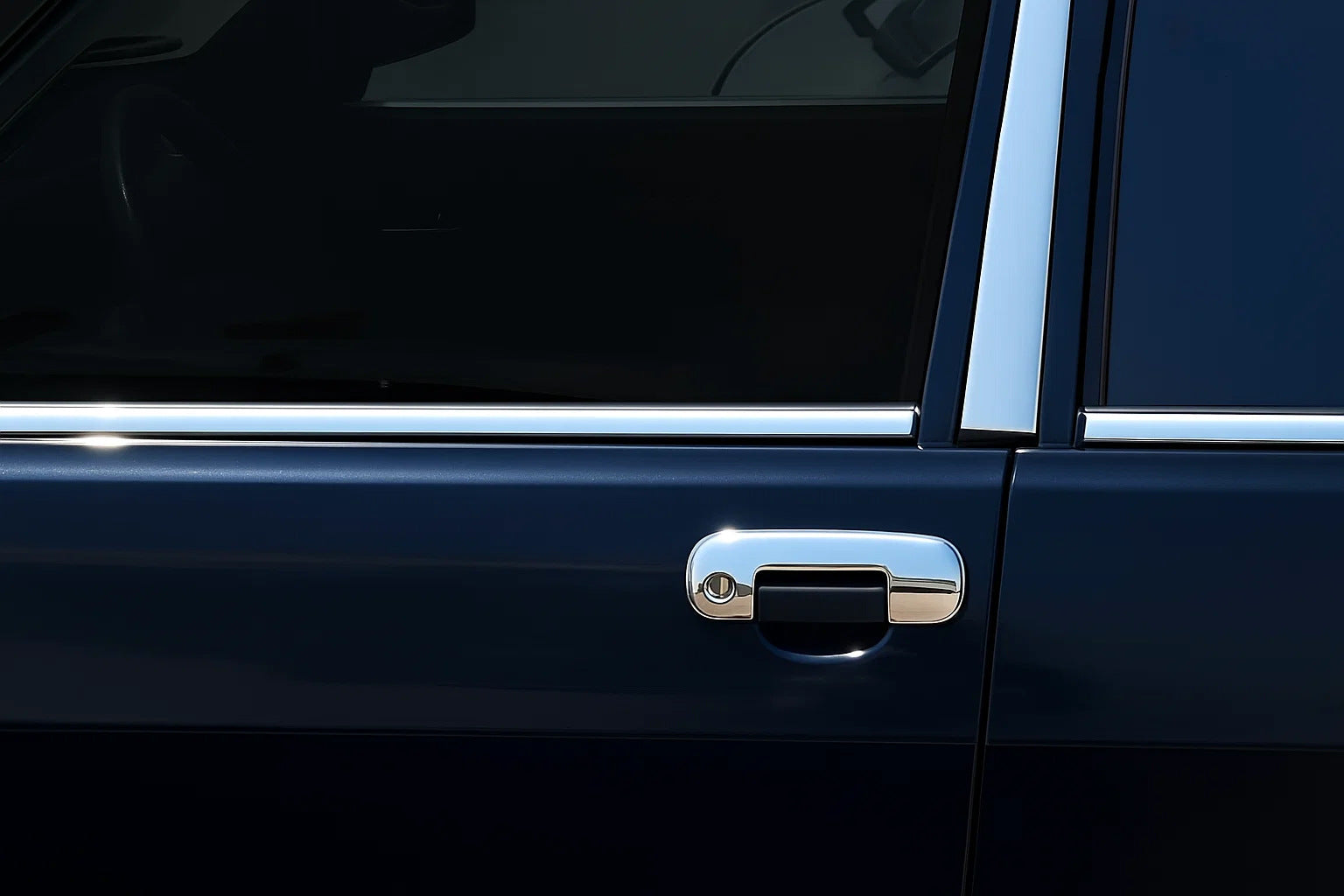 Chrome Door Handle Covers (4 pcs, Stainless Steel) for Fiat Sahin 1987-2002 - image 1