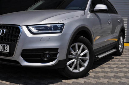 Side sills Allmond Grey (2 pieces, aluminum) for Audi Q5 2008-2017 - Reelken Auto