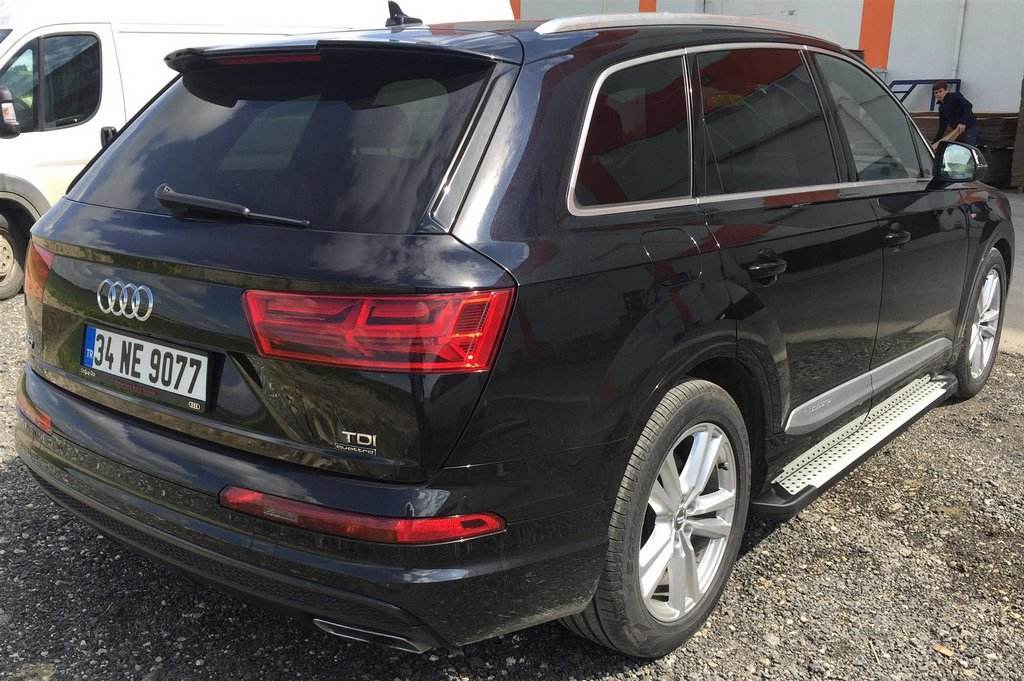 Side area Allmond Grey (2 pcs., Aluminum) for Audi Q7 2015- - Reelken Auto