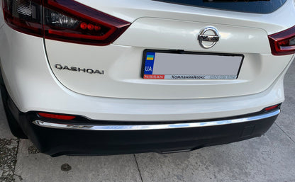Rear bumper trim stainless steel for Nissan Qashqai 2014-2021 - image 2