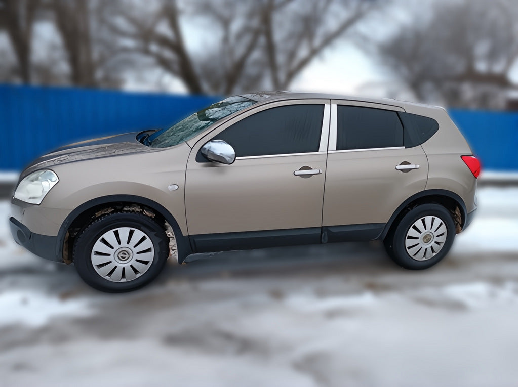 Chrome Door Pillar Covers (4 pcs, Stainless Steel) for Nissan Qashqai 2007-2010 - image 1