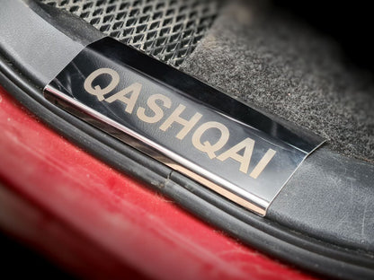 Stainless Steel Door Sill Covers for Plastic Sills (4 pcs) for Nissan Qashqai 2010-2014 - image 3