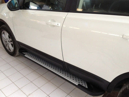 Lateral platforms Allmond Gray (2 pieces, aluminum) for Nissan Qashqai 2010-2014 - image 1