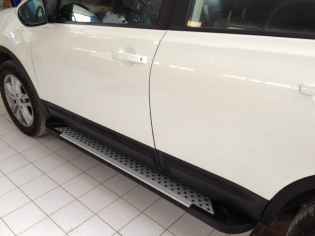 Side Steps Allmond Grey (2 pcs, Aluminum) for Nissan Qashqai 2010-2014 - image 1