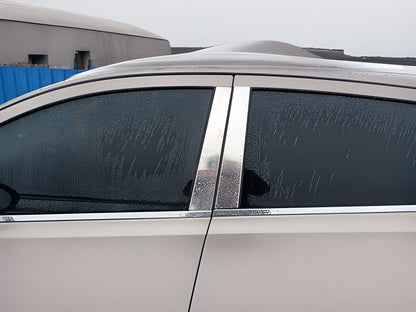 Chrome door pillars (4 pieces, stainless steel) for Nissan Qashqai 2007-2010 - image 3
