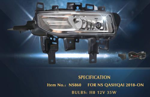 Fog Lights 2017-2021 (Full Kit) for Nissan Qashqai 2014-2021 - image 1