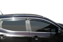Window deflectors with chrome trim (4 pcs, HIC) for Nissan Qashqai 2014-2021 - image 1