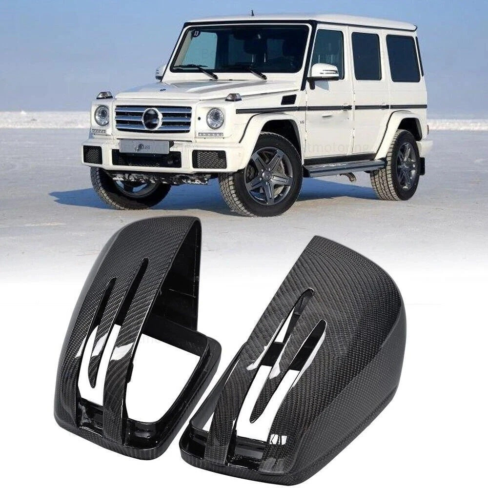 Carbon Mirror Covers (2 pcs) for Mercedes G сlass W463 1990-2018 - image 2