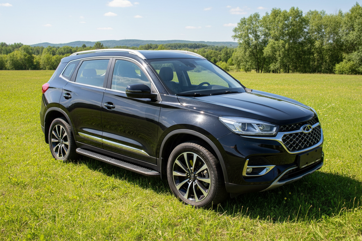 Side Steps Tayga Black (2 pcs, Aluminum) for Chery Tiggo 8 2017- - image 1