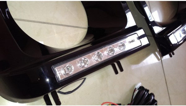 Headlight covers with LED (6 diodes, set) for Mercedes G сlass W463 1990-2018 - image 4