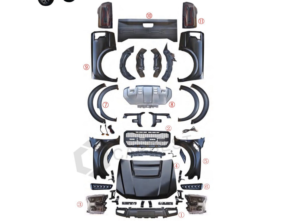 Body Kit Set (F150 Raptor Design 2015-2020) for Ford Ranger 2011-2022 - image 1