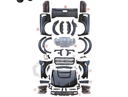 Body Kit Set (F150 Raptor Design 2015-2020) for Ford Ranger 2011-2022 - image 1