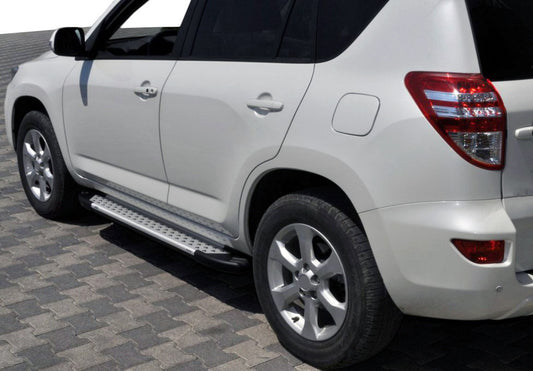 Side Steps Allmond Grey (2 pcs, Aluminum) for Toyota Rav 4 2006-2013 - image 1