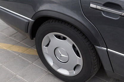 Fender flares 1989-1995 (4 pcs, black, ABS plastic) for Mercedes E-сlass W124 1984-1997 - image 2