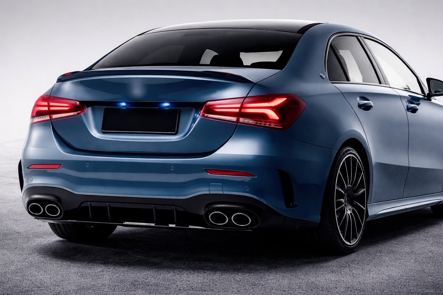 Rear diffuser with exhaust tips (Design A45 SD) for Mercedes A-сlass W177 2018- - image 1