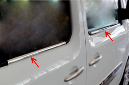 Outside border windows (4 pcs, stainless steel) for Renault Kangoo 2008-2020 - image 1