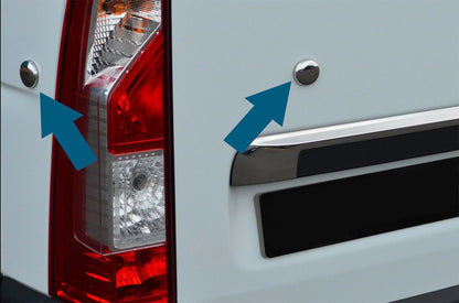 Door cover caps (4 pcs, stainless steel) for Nissan NV400 2010-2024 - image 1