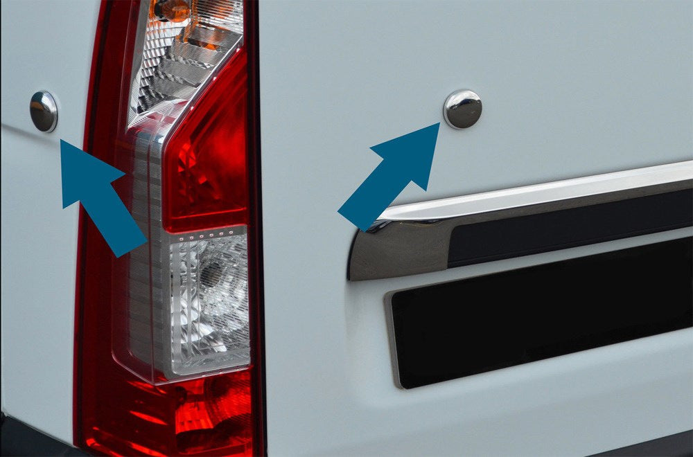 Door cover caps (4 pcs, stainless steel) for Renault Master 2011-2023 - image 1