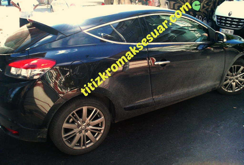 Upper window trim (HB, 6 pcs, stainless steel) for Renault Megane III 2009-2016 - image 3